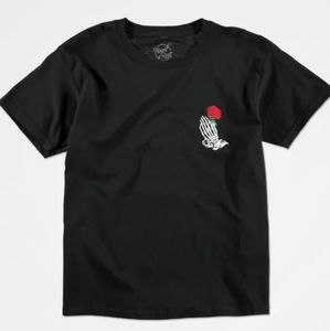 Neon Riot kids rose skeleton hand shirt